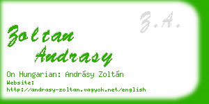 zoltan andrasy business card